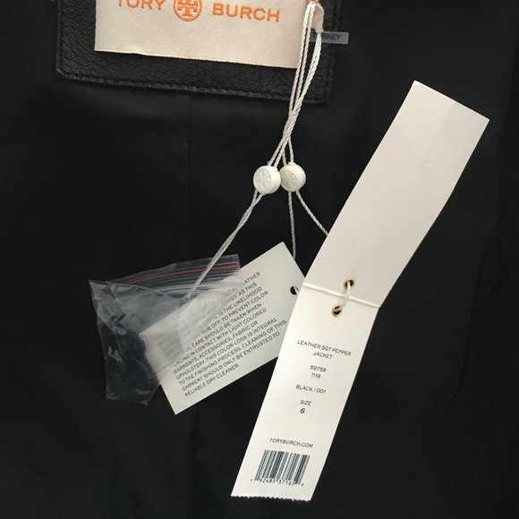 BNWT $1998 Tory Burch Leather Sargent Pepper Jacket size 6 - Picture 7 of 12